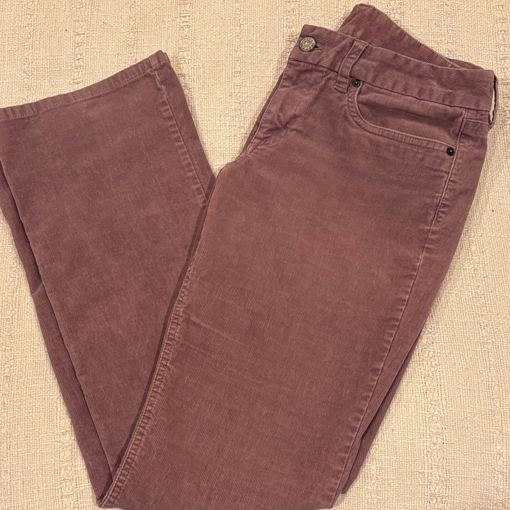 J. Crew Women's Cordoroy Pants in distressed purple